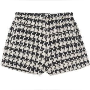 Anine Bing Black and White High Waist Shorts